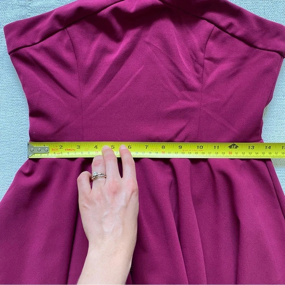 LULU’S Magenta Fit & Flare Sleeveless Halter Mini  Dress Size M - Picture 10 of 13